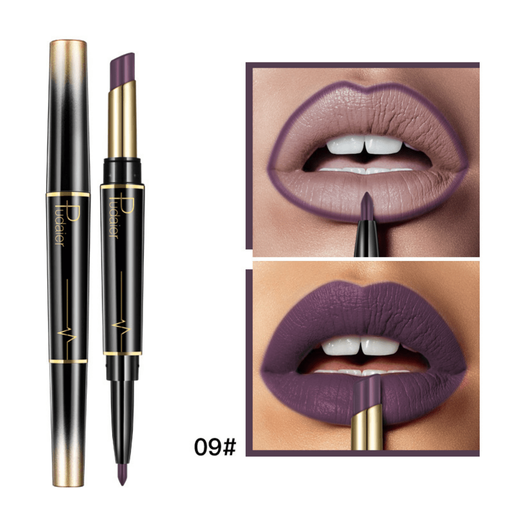 Double Head Lipstick Lip Liner Pen Waterproof Makeup Tool