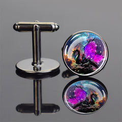 Dragon Pattern Cufflinks for Men's Suit Shirt