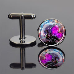 Dragon Pattern Cufflinks for Men's Suit Shirt