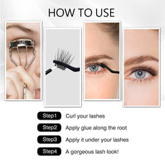Curling Individual Lash Clusters 72 Pcs DIY Extensions 10-16mm Mix Length