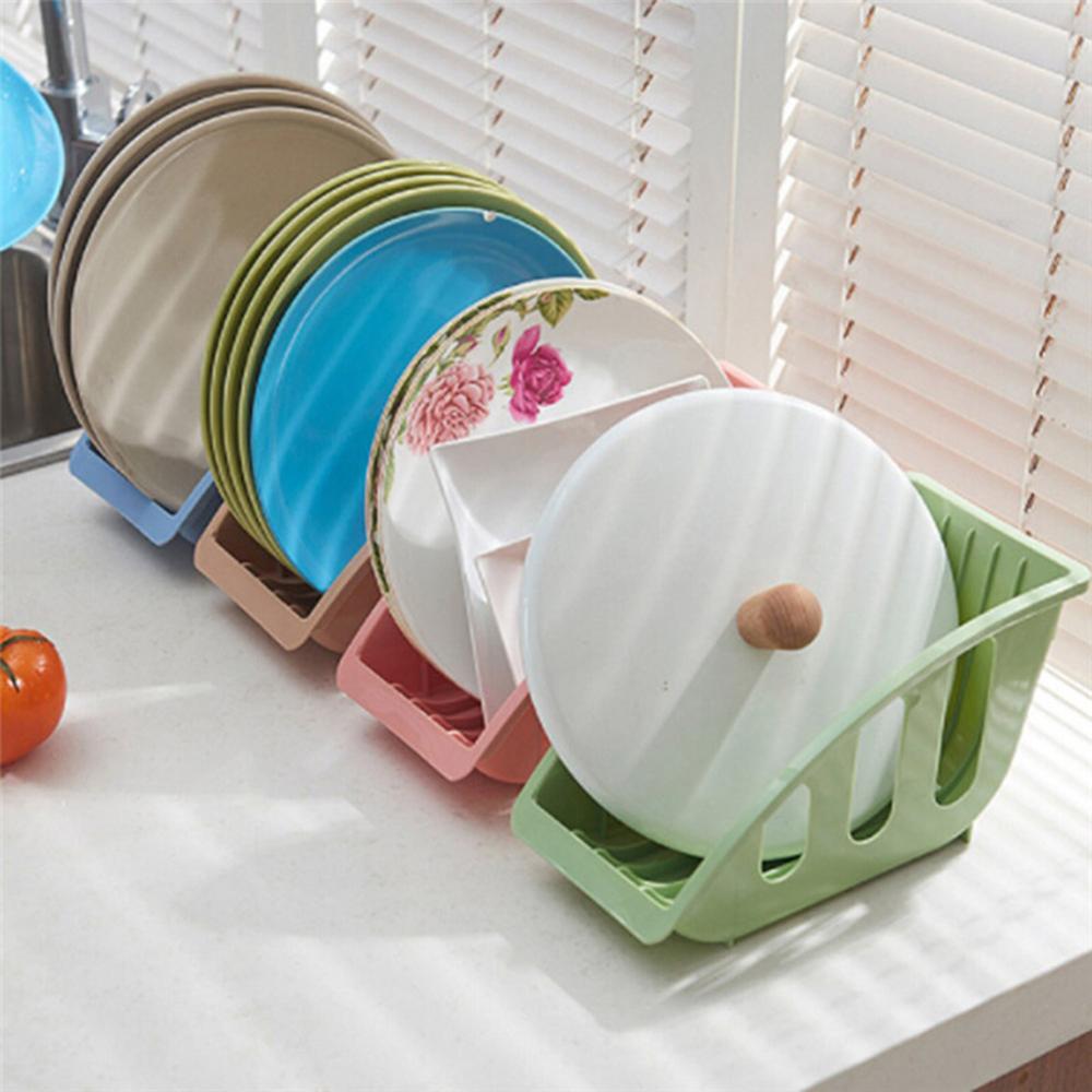 Kitchen Dish Shelf with Card Slot and Drain Holder
