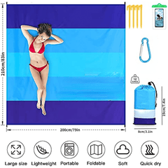 Large Beach Blanket Lightweight Waterproof Sandproof Picnic Mat