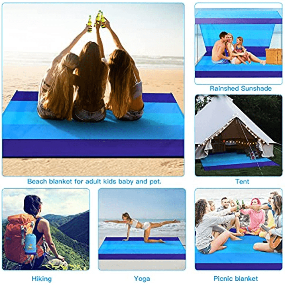 Large Beach Blanket Lightweight Waterproof Sandproof Picnic Mat