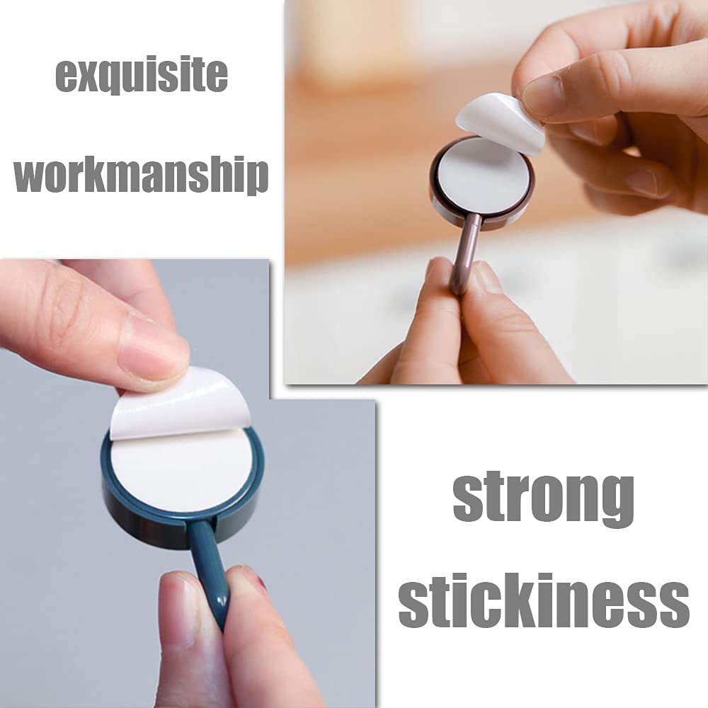 10pcs Self Adhesive Wall Hooks Can Hang Hats Keys Scarves