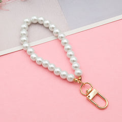 Faux Pearl Keychain Backpack Key Pendant Bag Accessories
