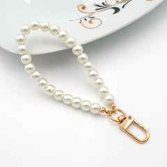 Faux Pearl Keychain Backpack Key Pendant Bag Accessories