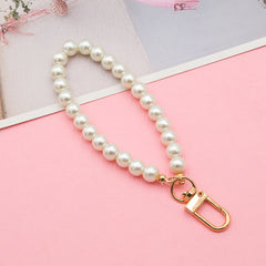 Faux Pearl Keychain Backpack Key Pendant Bag Accessories