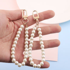 Faux Pearl Keychain Backpack Key Pendant Bag Accessories