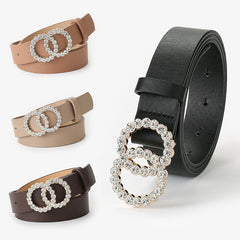 Punk Rhinestone Belt Men's Vintage Bling Cowboy Waist Belt