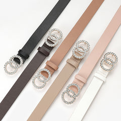 Punk Rhinestone Belt Men's Vintage Bling Cowboy Waist Belt