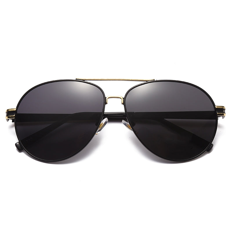 Men's Polarized Photochromic Sunglasses UV400 Metal Frame Business Eyewear