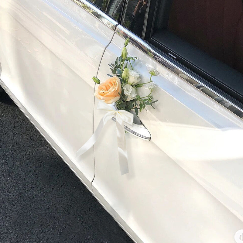 50pcs Satin Ribbon Butterfly Wedding Car Decoration Gift