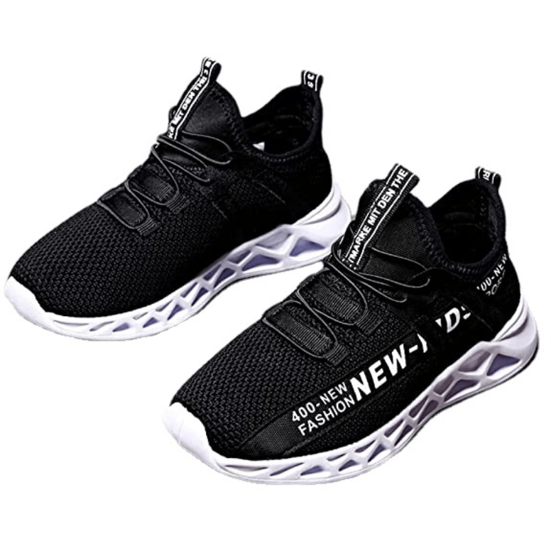 Boys' Lightweight Breathable Athletic Sneakers, Non Slip, Shock Absorbent