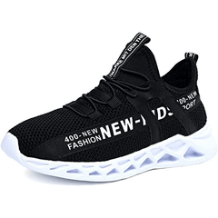 Boys' Lightweight Breathable Athletic Sneakers, Non Slip, Shock Absorbent