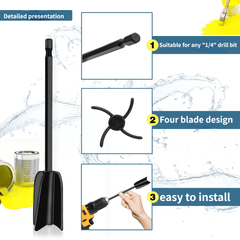 1pc Paint Mixer Drill Attachment Mixer Consistent Even Flow