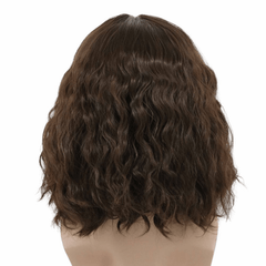 Men's Short Curly Brown Wig Halloween Cosplay Anime Costume Wig