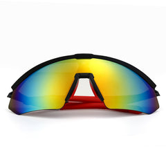 Outdoor Cycling Sports Sunglasses Colorful Film One piece Sunglasses