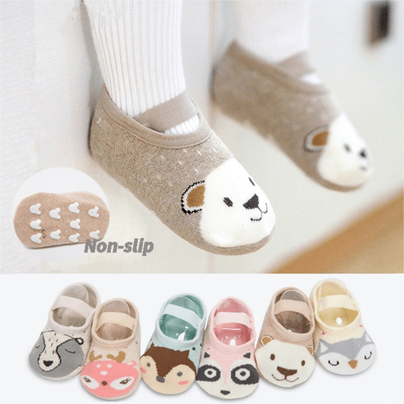 Baby Boys Cartoon Anti-Skid Floor Socks Soft Breathable Toddlers Socks