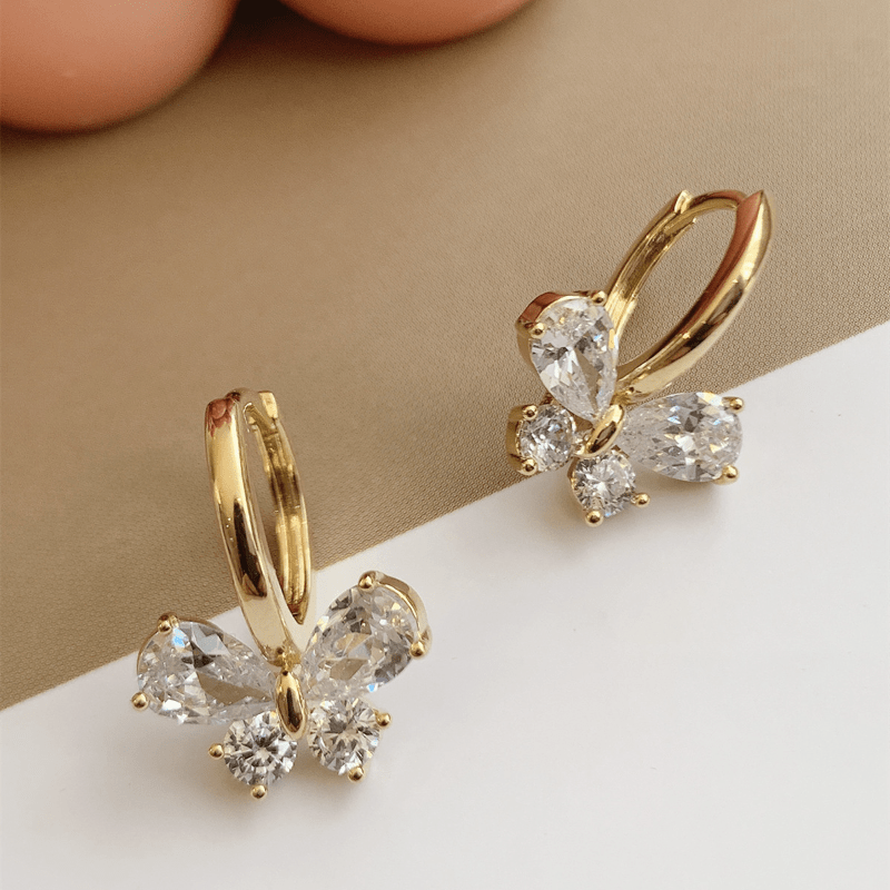 Butterfly Zircon Earrings for Party Girls