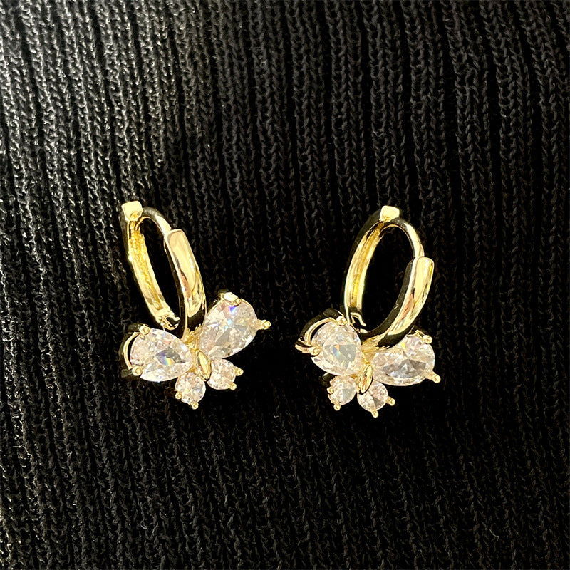 Butterfly Zircon Earrings for Party Girls