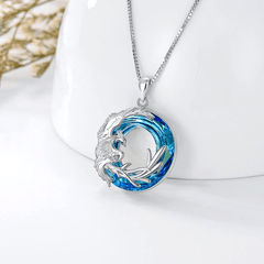 Creative Phoenix Pendant Necklace Decorative Accessories for Girls