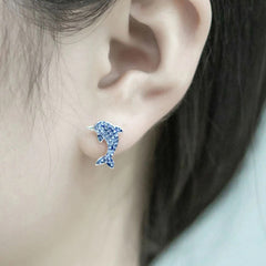 Cartoon Dolphin Stud Earrings for Girls
