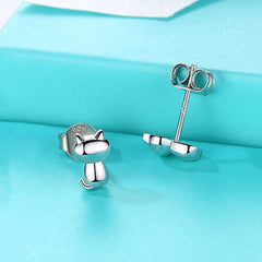 Cartoon Cat Stud Earrings for Girls