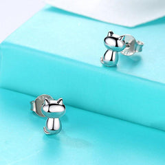 Cartoon Cat Stud Earrings for Girls