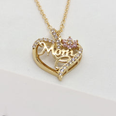 Heart Flower MOM Pendant Necklace Decorative Accessories