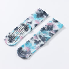 Tie Dye Yoga Socks Non Slip Sports Crew Socks