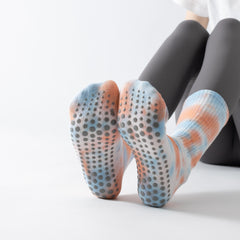 Tie Dye Yoga Socks Non Slip Sports Crew Socks