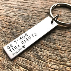 Creative Key Chain Gift for Teenagers - Don't Do Stupid Key Chain