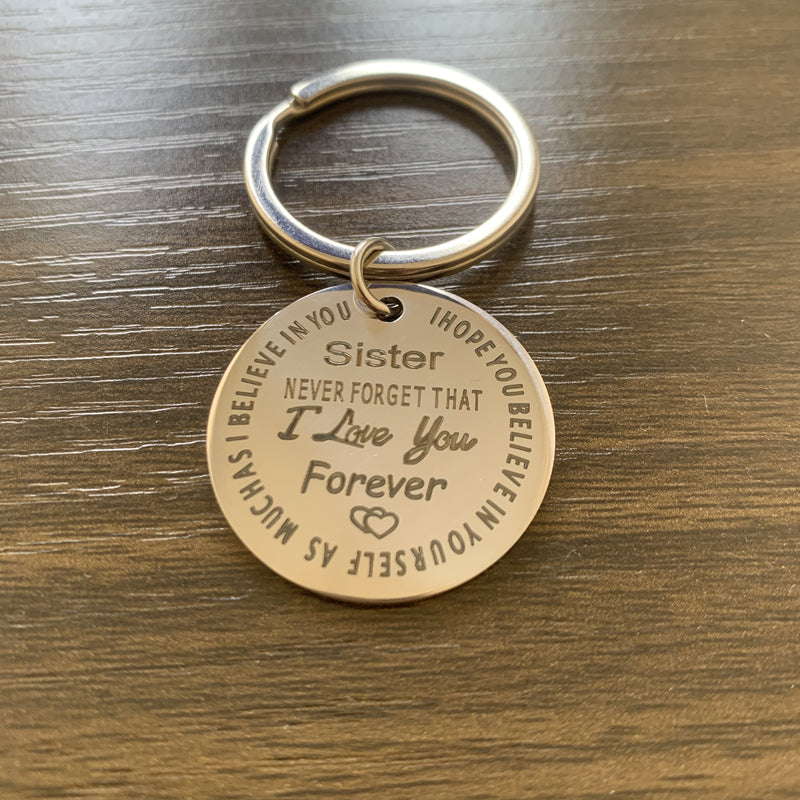 Sisters Metal Keyring - Ideal Gift for Her