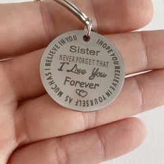 Sisters Metal Keyring - Ideal Gift for Her