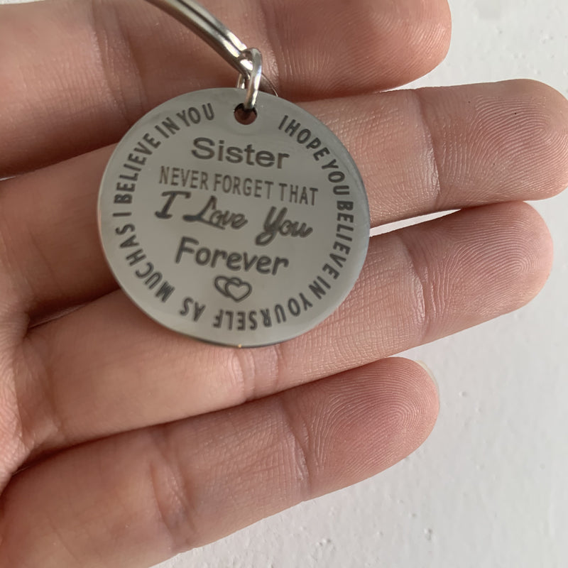 Sisters Metal Keyring - Ideal Gift for Her