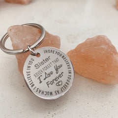 Sisters Metal Keyring - Ideal Gift for Her
