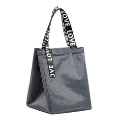 Insulated Lunch Box Bag Portable Cooler Picnic Bag Letter Handle Storage Bag