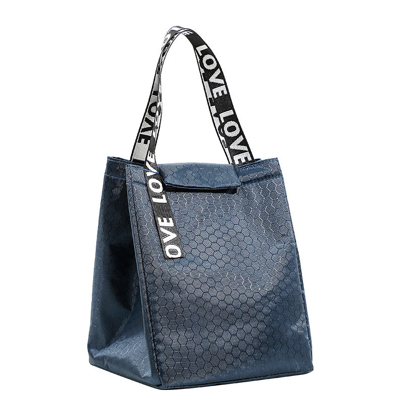 Insulated Lunch Box Bag Portable Cooler Picnic Bag Letter Handle Storage Bag