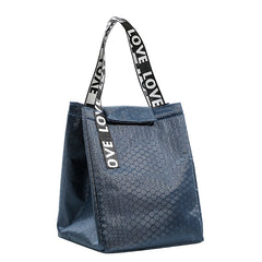 Insulated Lunch Box Bag Portable Cooler Picnic Bag Letter Handle Storage Bag