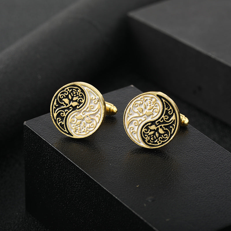 Metal Button Cufflinks Zinc Alloy Shirt Cufflinks for Wedding Suit