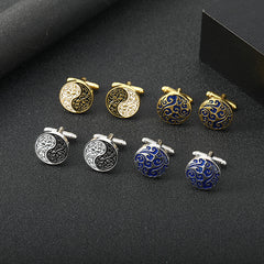 Metal Button Cufflinks Zinc Alloy Shirt Cufflinks for Wedding Suit