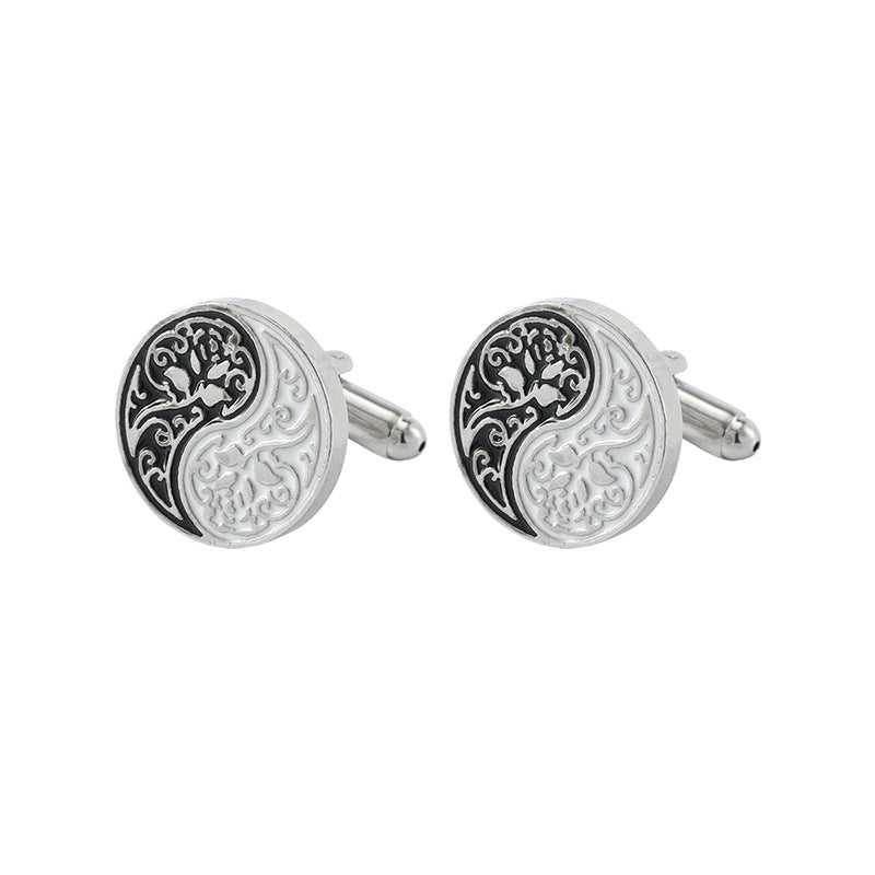 Metal Button Cufflinks Zinc Alloy Shirt Cufflinks for Wedding Suit