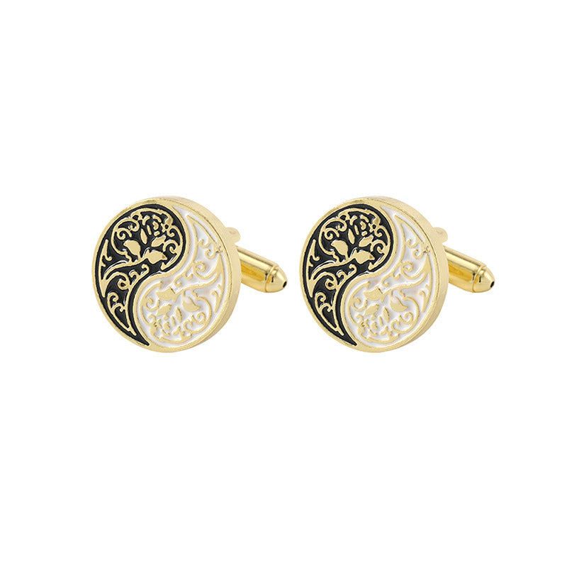 Metal Button Cufflinks Zinc Alloy Shirt Cufflinks for Wedding Suit