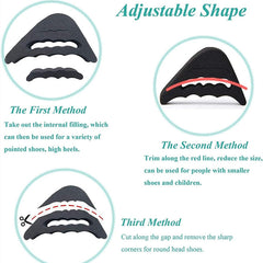 Shoe Filler Toe Inserts for Women - Adjustable Shoe Fillers for Too Big Shoes