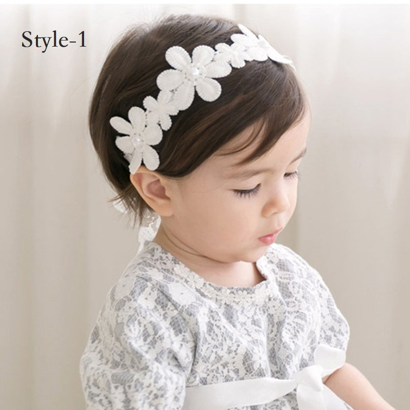 Toddler Girls Flowers Headbands Set of 3