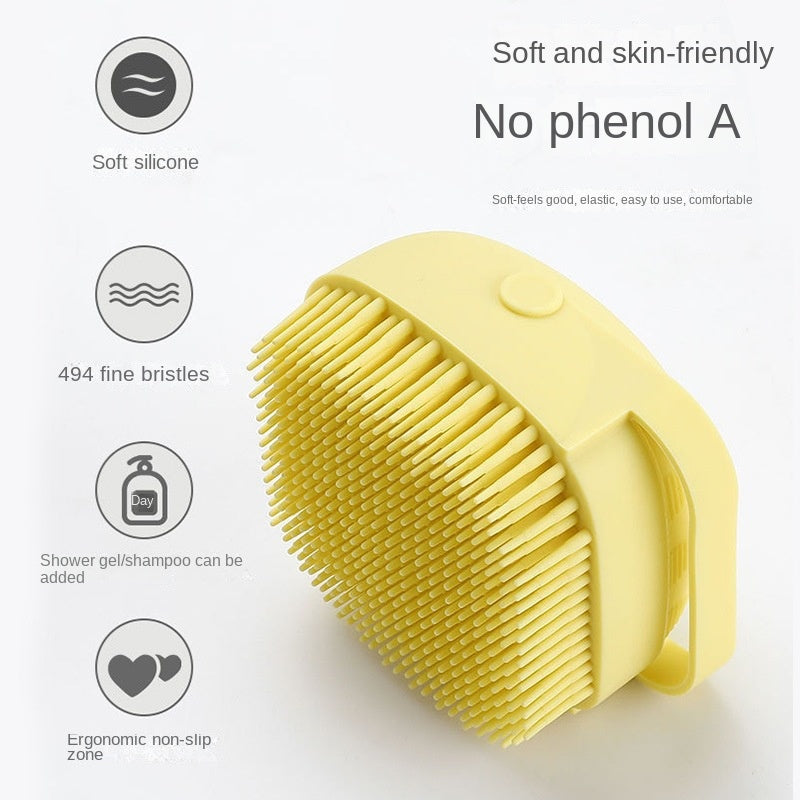Soft Silicone Baby Bathbrush Shampoo Wash Cleansing Brush