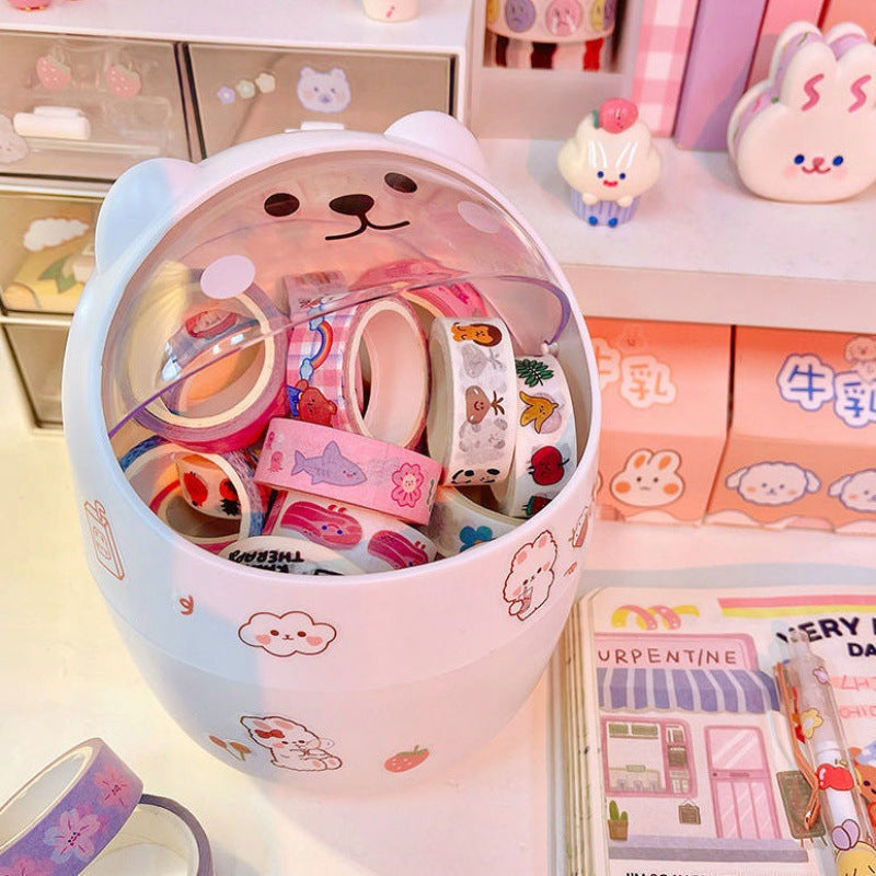 Cartoon Makeup Storage Box for Desk Organization