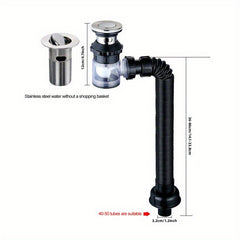Flexible Sink Drain Pipe for Kitchen Sink & Garbage Disposal