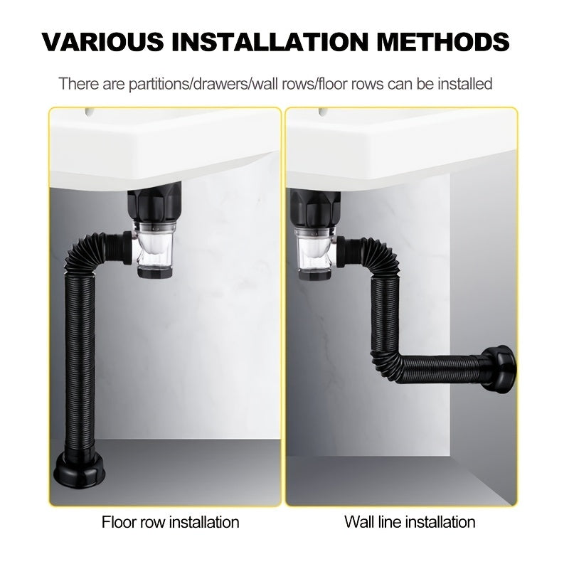 Flexible Sink Drain Pipe for Kitchen Sink & Garbage Disposal