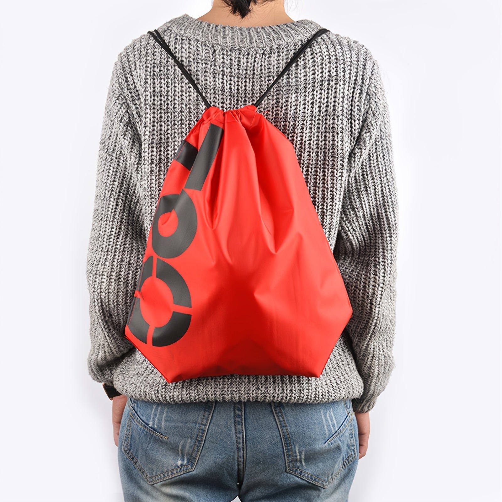 Durable Drawstring Backpack with Large Capacity
